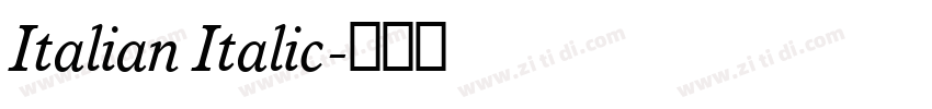 Italian Italic字体转换